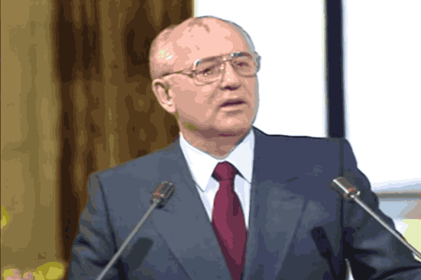 General Secretary CPSU Central Committee Mikhail Gorbachev speaking address 20th Congress VLKSM Dies 91 Noble Peace Prize Winner