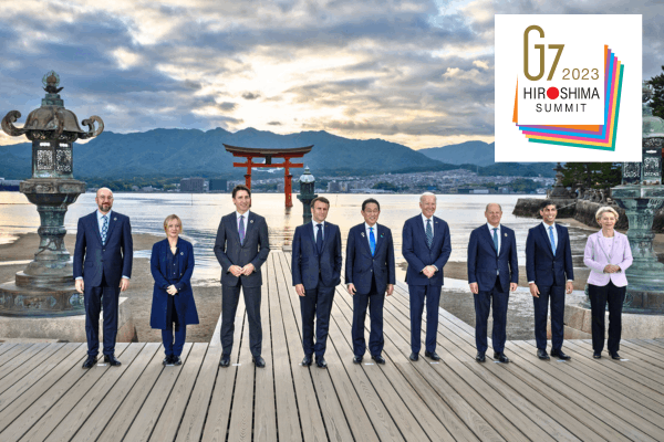 Japan hosts G7 Summit in Hiroshima city Member Participants include presidents and prime ministers of France Canada Italy United States Germany United Kingdom
