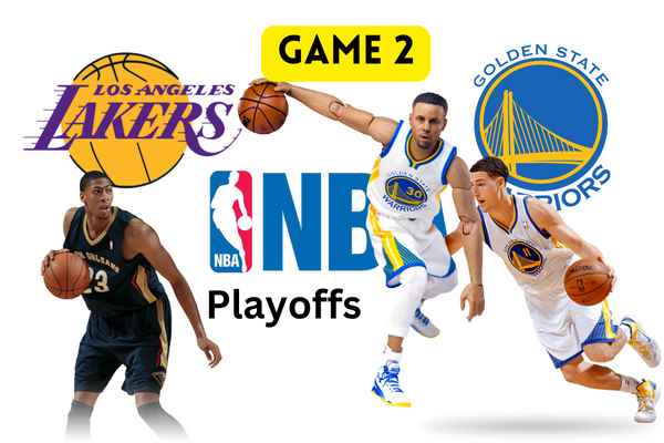 NBA PLAYOFF ROUND STANDING GAME MATCH SCHEDULE SCORE WARRIORS QUALIF FINAL QUARTER SEMI STEPHEN CURRY KINGS AWARD TROPHY TEAM WIN LOSS DEFEAT WON POINTS RECORD 2023 NBA Playoffs - Western Conference, Game 1 Los Angeles Lakers vs Golden State Warriors anthony Davis klay thompson