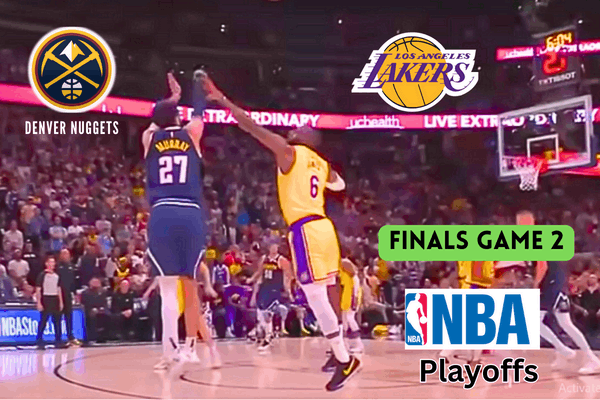 NBA PLAYOFFS ROUND STANDING GAME 2 FINALS MATCH SCHEDULE SCORE WARRIORS QUALIF FINAL QUARTER SEMI AWARD TROPHY TEAM WIN LOSS DEFEAT WON POINTS RECORD 2023 NBA Playoffs - Western Conference, Game 1 Los Angeles Lakers vs DENVER NUGGETS Ball Arena Golden State Warriors James LeBron Loonie Walker Stephen Curry JaMychal Green Gary Payton draymond green andrew wiggins lebron james Nikola Jokic Kentavious Caldwell-Pope score Jamal Murray D'Angelo Russell Rui Hachimura Aaron Gordon triple-doubles single playoff-series wilt chamberlain record Rui Hachimura D'Angelo Russel Anthony Davis