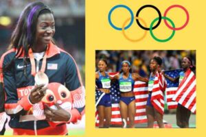 Olympian Tori Bowie Olympics IATF Gold Silver Bronze Medal World Championship Outdoor Track Field Athlete Long Jump Sprint 100 meter relay Mississippi America