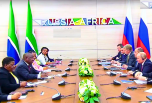 Leaders from Russia and Africa at the Second Russia-Africa Summit: Strengthening Ties and Exploring Opportunities for Cooperation.