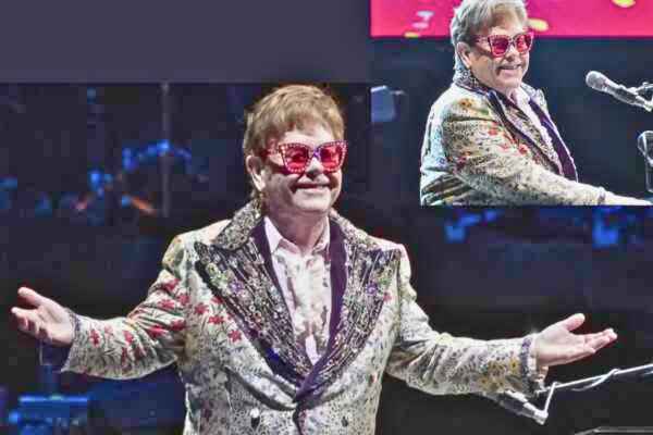 Elton John with his captivating stage presence, connecting with the crowd – Reflecting on Elton John's journey, health challenges, and musical legacy