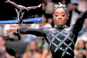 Celebrating Simone Biles's triumphant 8th title win at the US Gymnastics Championship in San Jose, California where the olympic gymnast Simone Biles performed on Sun Aug 27, 2023.