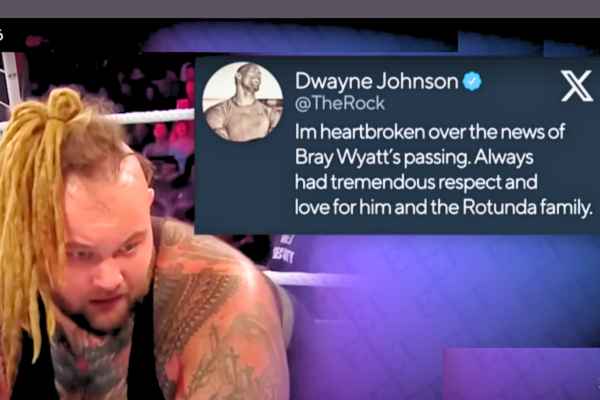 Tribute from Dwayne Johnson to the Former Champion of WWE Bray Wyatt on Twitter.