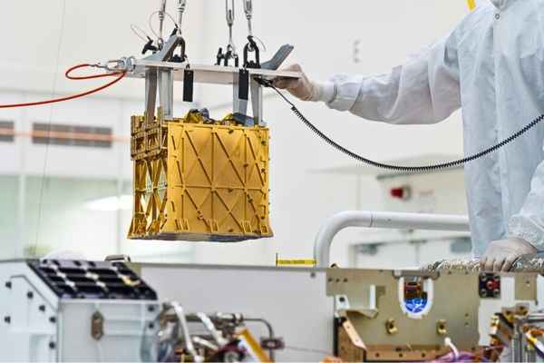 MOXIE (Mars Oxygen In-situ Resource Utilization Experiment) in action, converting Martian atmosphere to oxygen.
