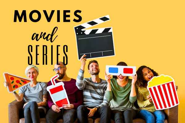 Family enjoying Movies and Series together - Movies