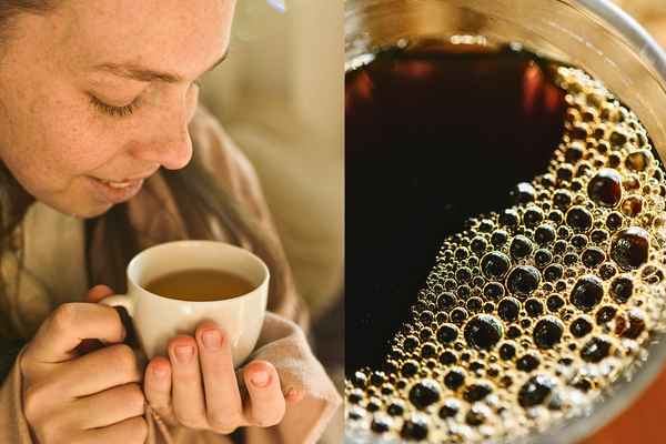 Woman enjoying a cup of black coffee - Experiencing the Benefits of Caffeine.