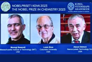 Nobel Prize awardees for Chemistry 2023: Moungi G Bawendi, Louis E Brus, and Alexei I Ekimov