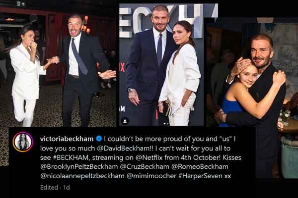 Moments of love and togetherness - Victoria Beckham's latest love expression.