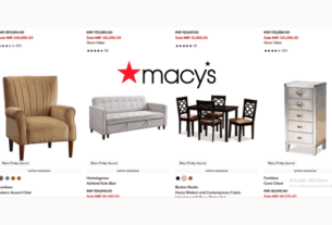 Macy's Furniture Ecommerce site showcasing elegant collections