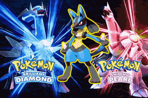 Illustration depicting Lucario's vulnerability to Fire, Ground, and Fighting types - Lucario weakness explored in Brilliant Diamond and Shining Pearl.