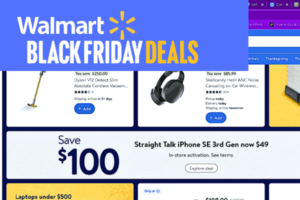 Walmart Black Friday Deals online interface showcasing exclusive discounts. Don't miss out on savings! Join Walmart Plus for early access and more.
