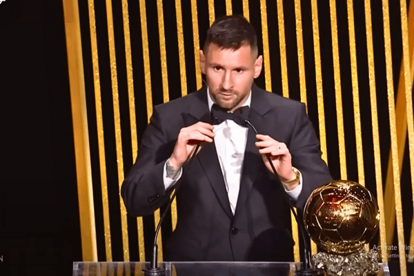 Messi Addressing the Crowd - Ballon d'Or