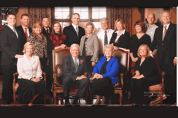 Generations of faith: President M Russell Ballard with children, grandchildren, great-grandchildren, and great-great-grandchildren.
