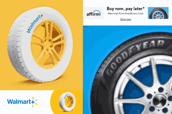 Partnered logo for Buy Now, Pay Later scheme available at Walmart Tires