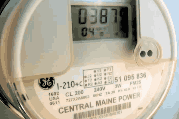 Illustration of a Central Maine Power electric meter depicting CMP Maine's reduced rates