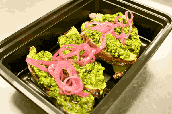 Nutrition-packed boiled Japanese sweet potato dressed with pesto, pickled red onion, and balsamic sauce, highlighting Japanese Sweet Potato Nutrition.