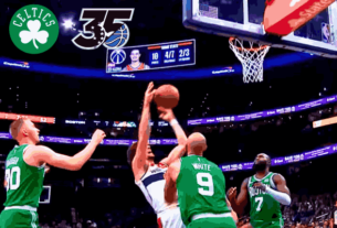 Intense Magic vs Celtics game showcasing competitive play