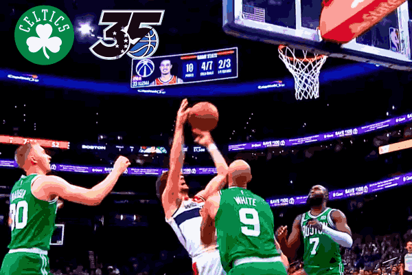 Intense Magic vs Celtics game showcasing competitive play