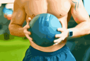 A fitness enthusiast exercising with a Medicine Ball for versatile workouts.