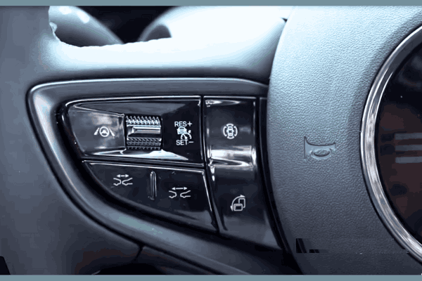 Interior glimpse of the high-tech BYD Seal electric sedan, showcasing its futuristic dashboard.