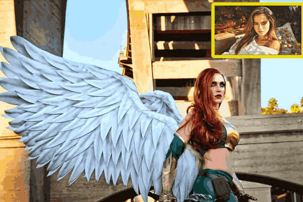 Isabella Meredes as Hawkgirl in the ' Man of Steel 2 ' reimagining.