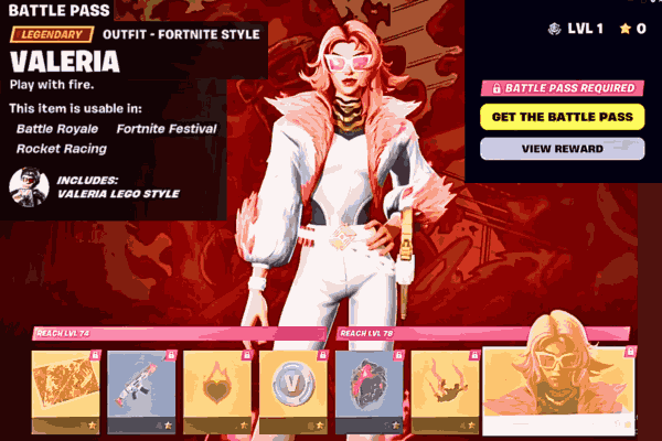 Valeria - Character from Fortnite Battle Pass