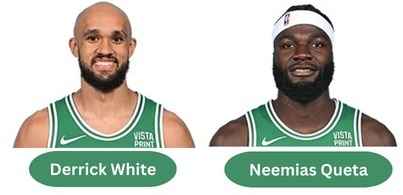 Derrick White and Neemias Queta exhibiting prowess in the Magic vs Celtics match