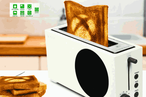 Boxed Xbox Series S Toaster with Xbox Logo - The Ultimate Gaming Breakfast Innovation