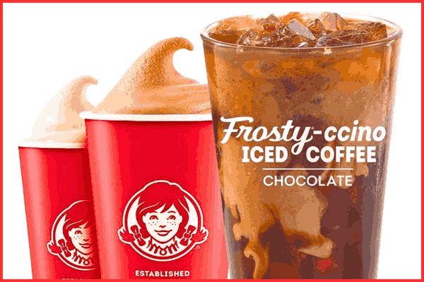 A refreshing Frosty dessert from Wendy's, featuring creamy vanilla soft-serve topped with chocolate sauce. Purchase of this Frosty delight qualifies for the Wendy's Cheeseburger Extravaganza.