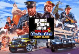 Official Poster Image of GTA Online Cluckin Bell Farm Raid showcasing thrilling gameplay