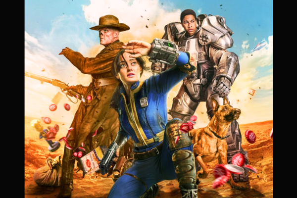 Poster for the Fallout TV Series, featuring iconic imagery from the post-apocalyptic world.