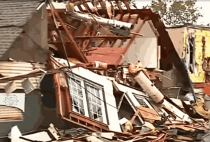 Destruction caused by Oklahoma tornado tragedy, as communities unite in the face of severe weather.