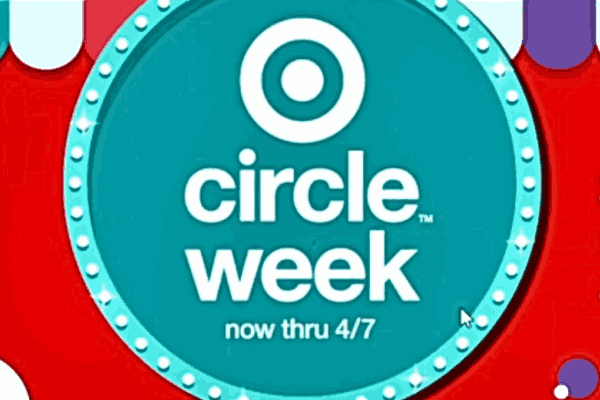 Illustration of Target Circle Week with various discounted products including electronics, home essentials, and more