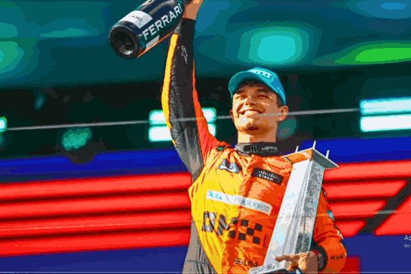 Lando Norris celebrates victory at the Miami Grand Prix, making Formula 1 history.