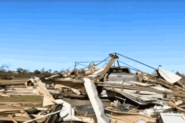 Devastation caused by the Oklahoma tornado hitting Barnsdall twice in five weeks