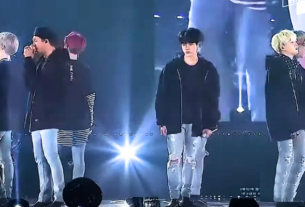 BTS performing live at a concert during Bang Bang Con, part of BTS Festa 2024