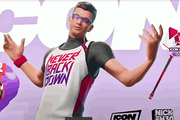 Nick Eh 30 Fortnite Icon Series skin reveal featuring Nick Eh 30 in a dynamic Fortnite-themed outfit with his signature style.