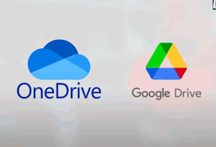 Logos of OneDrive and Google Drive side by side.