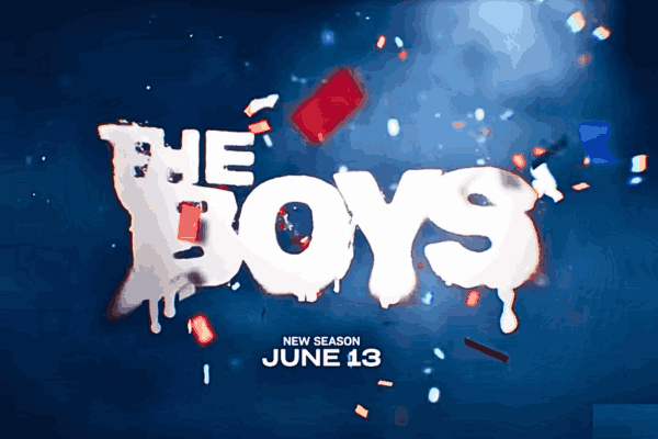 The Boys Season 4 cast featuring Homelander, Butcher, and Starlight in an intense showdown.