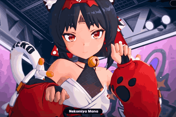 Nekomata, the dynamic S-rank agent, in action within the world of Zenless Zone Zero.