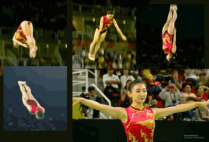 A gymnast performs a high-flying somersault during a Trampoline Gymnastics routine, showcasing athleticism and artistry.