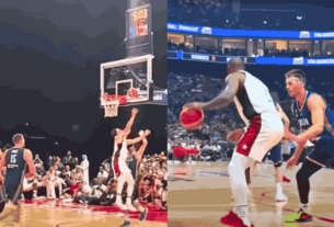 Stephen Curry in action during the USA vs Serbia Basketball game, leading the USA to a 105-79 victory.