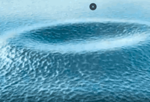 Depiction of a tsunami wave following the Japan Earthquake.