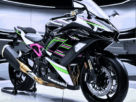 Kawasaki Ninja 500 hydrogen-powered motorcycle showcasing innovative design and sustainability.