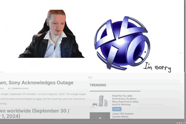 PlayStation Network down affecting gamers on PS4, PS5, and other consoles during a major outage.