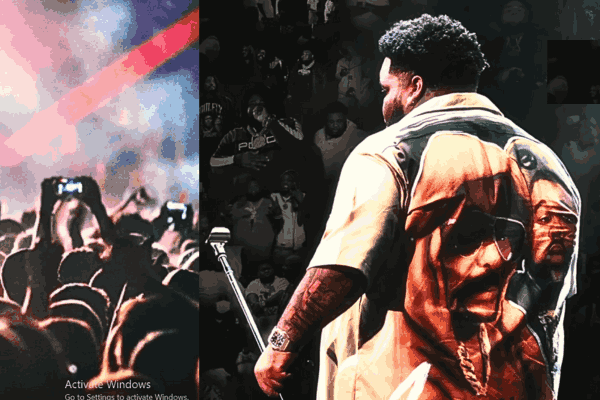 Rod Wave performing live at the 2024 Rod Wave Concert, part of his Last Lap Tour, delivering an emotional and captivating performance to fans.