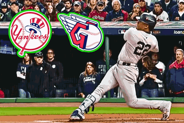 Yankees vs Guardians ALCS Game 4 action as Yankees move closer to the World Series.