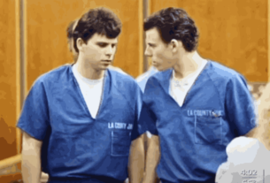 Menendez Brothers during a court hearing, highlighting their decades-old case and new evidence leading to a potential resentencing in January 2025.